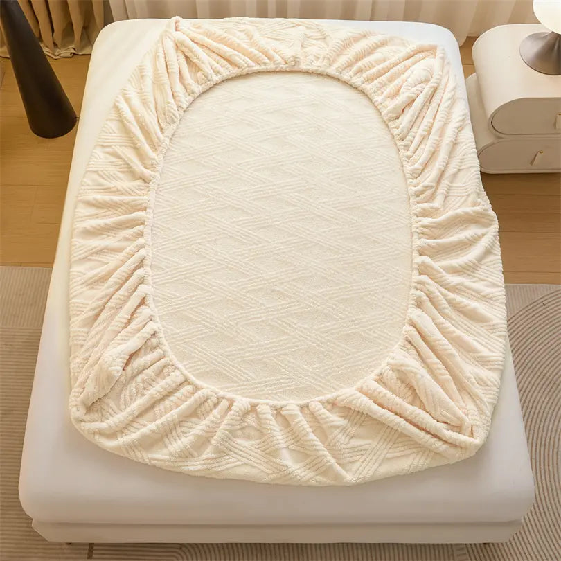 Housse de matelas grise tricotée anti-acarien – sans taies d’oreiller