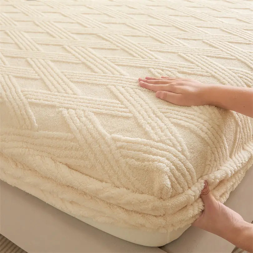 Housse de matelas gris foncé tricotée anti-acarien – sans taies d’oreiller