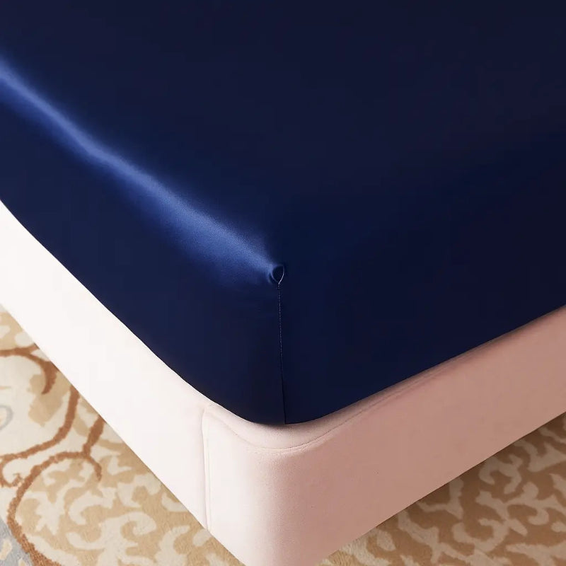 Protège-matelas intégrale bleu marine sans taies zoom detail