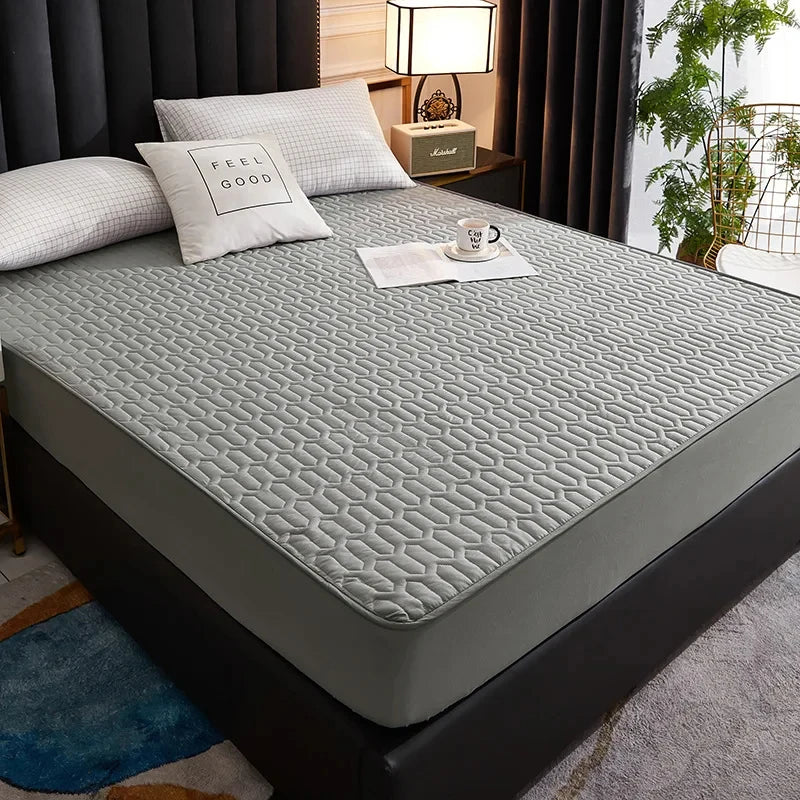 Housse de matelas imperméable grise