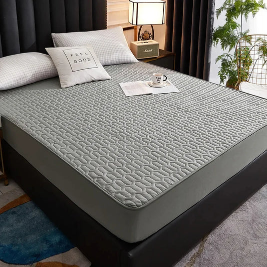 Housse de matelas imperméable grise