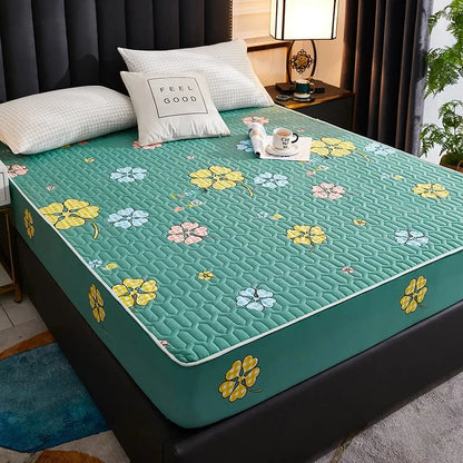 Housse de matelas imperméable fleurie