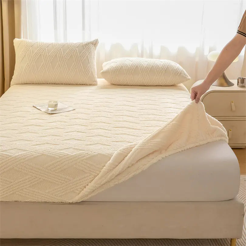 Housse de matelas gris foncé tricotée anti-acarien – sans taies d’oreiller