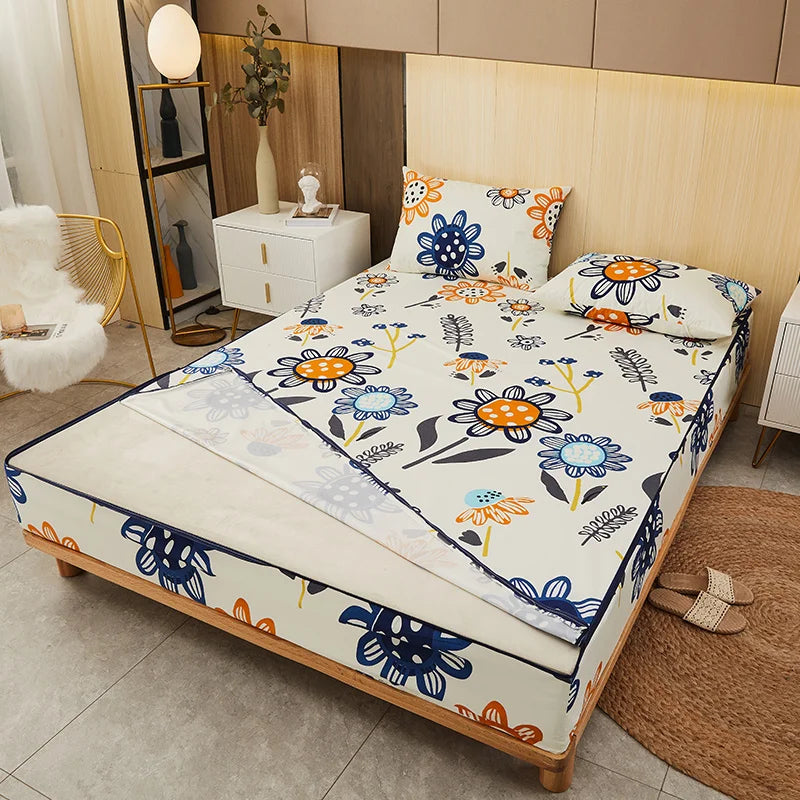 Protège-matelas imperméable fleurs vives 