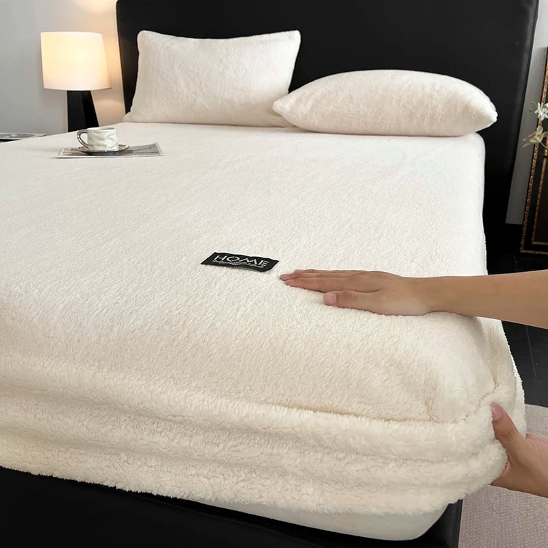 Protège-matelas intégrale blanc polaire ultra-doux – sans taies