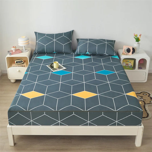 Protège matelas anti-acarien cubes colorés