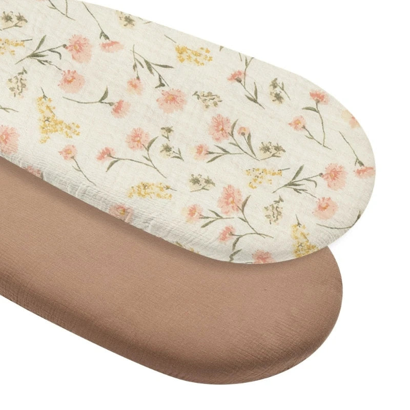 Housse de matelas bébé fleurs champêtres (lot de 2)