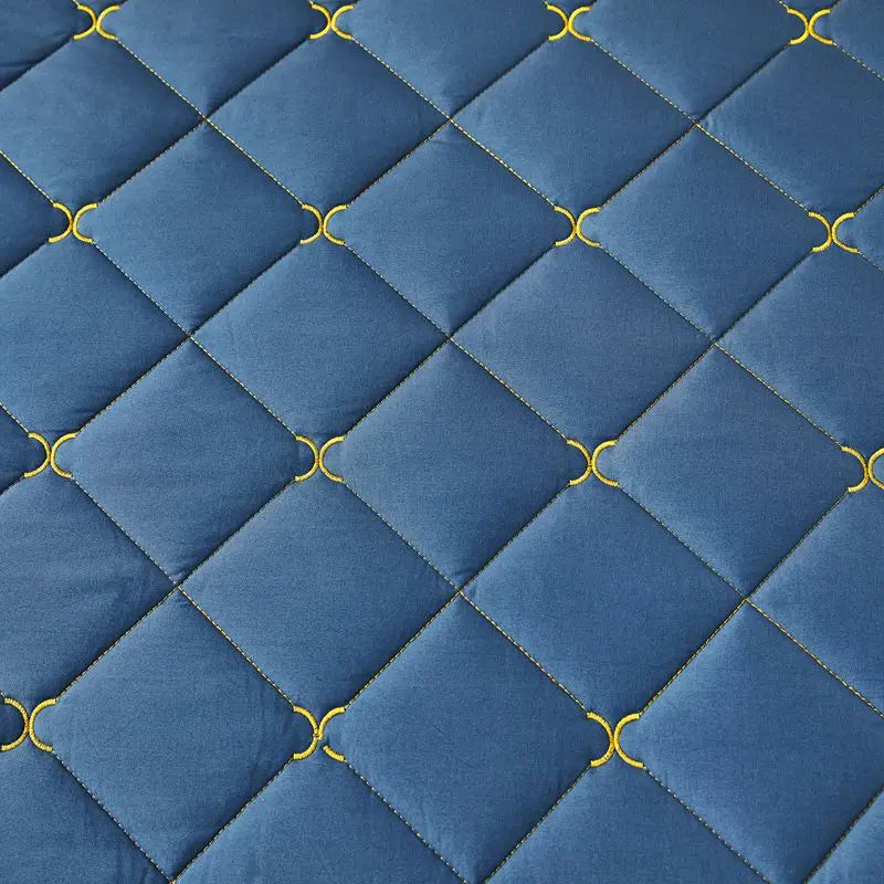 Housse de matelas anti-acarien verte capitonnée