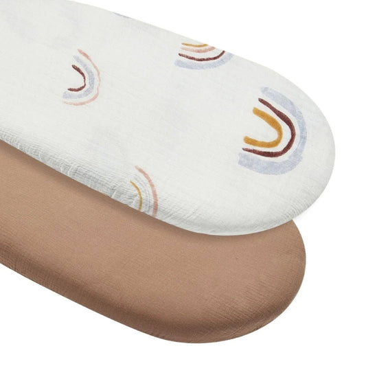 Housse de matelas bébé motif arc-en-ciel (lot de 2)