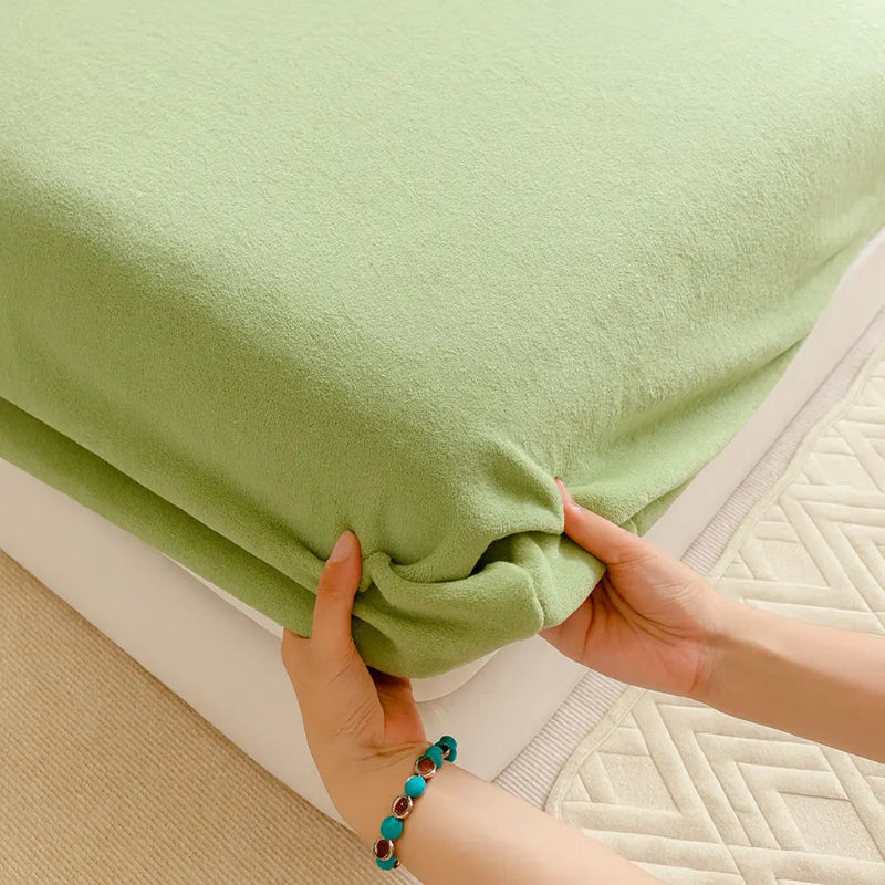 housse-de-matelas-en-velour-vert-angle