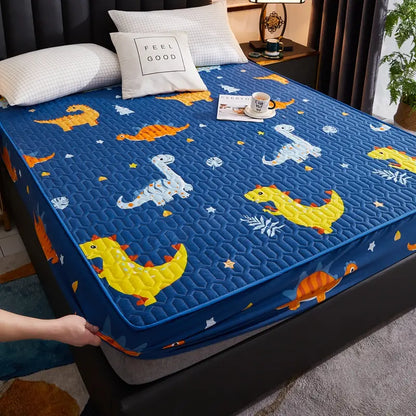 housse-de-matelas-impermeable-bleu-motif-chiens-amusants