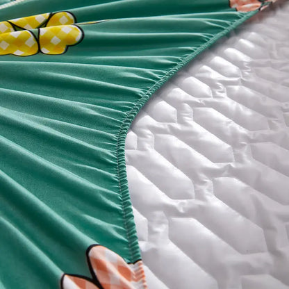 Housse de matelas imperméable fleurie zoom