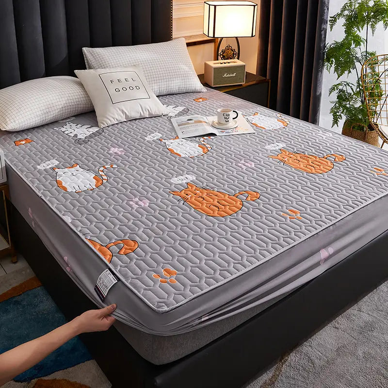 housse-de-matelas-integrale-chat-cote