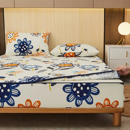 Protège-matelas imperméable fleurs vives devant