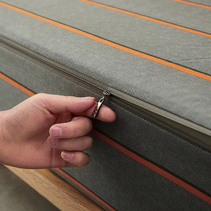 Protège-matelas imperméable rayures orange devant