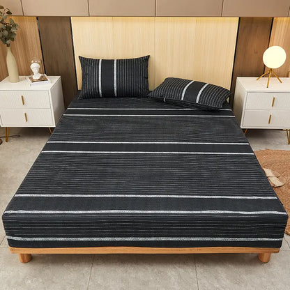 Protège-matelas imperméable rayures noires cote