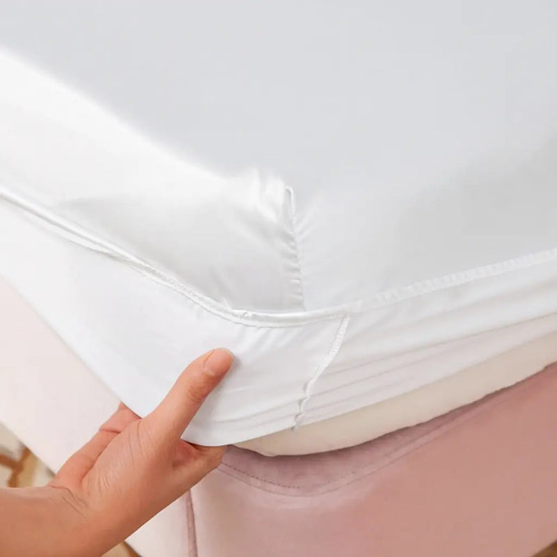 Protège-matelas intégrale blanc pur sans taies cote