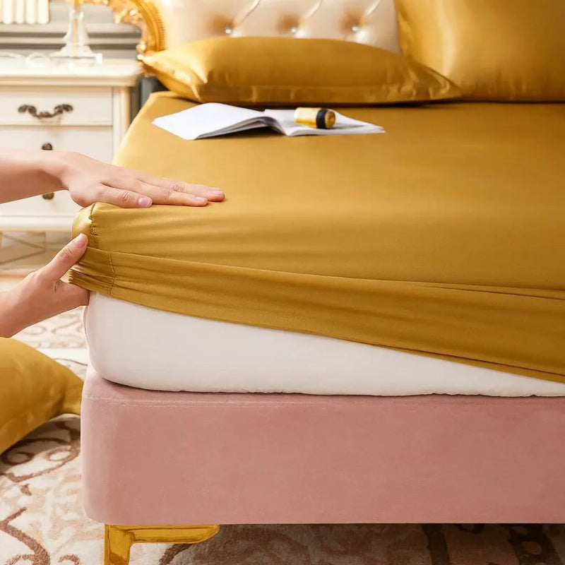 Protège-matelas intégrale doré sans  taies devant