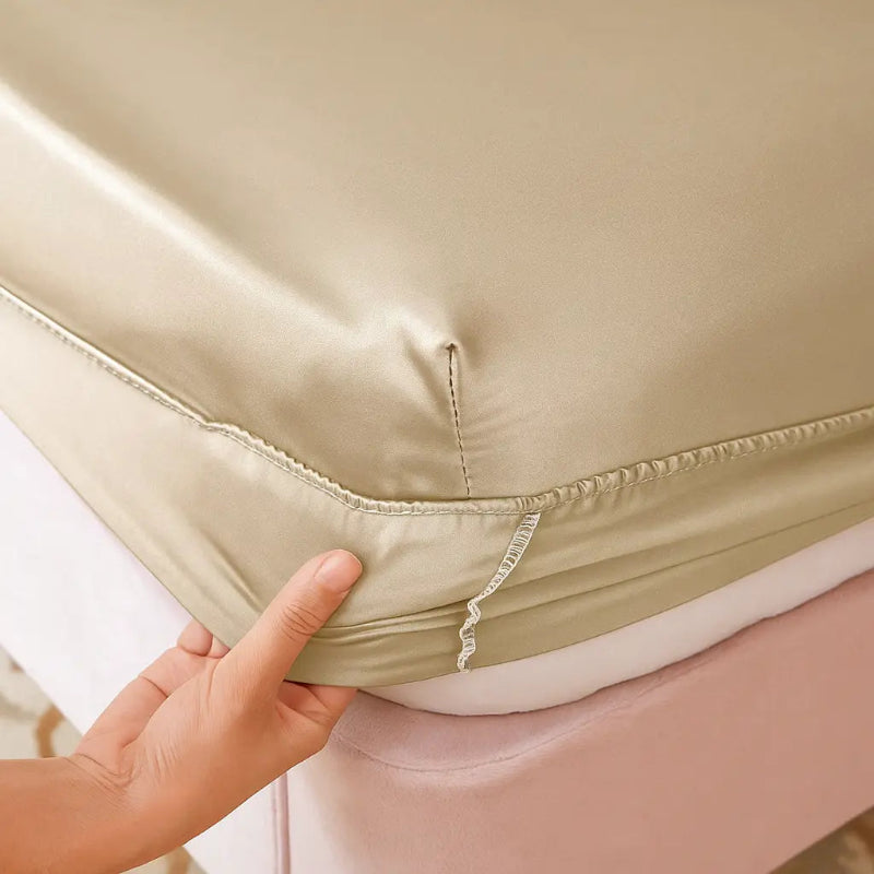 Protège-matelas intégrale ivoire doré sans taies devant