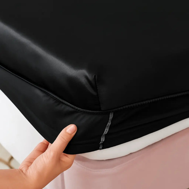 Protège-matelas intégrale noir élégant sans taies cote